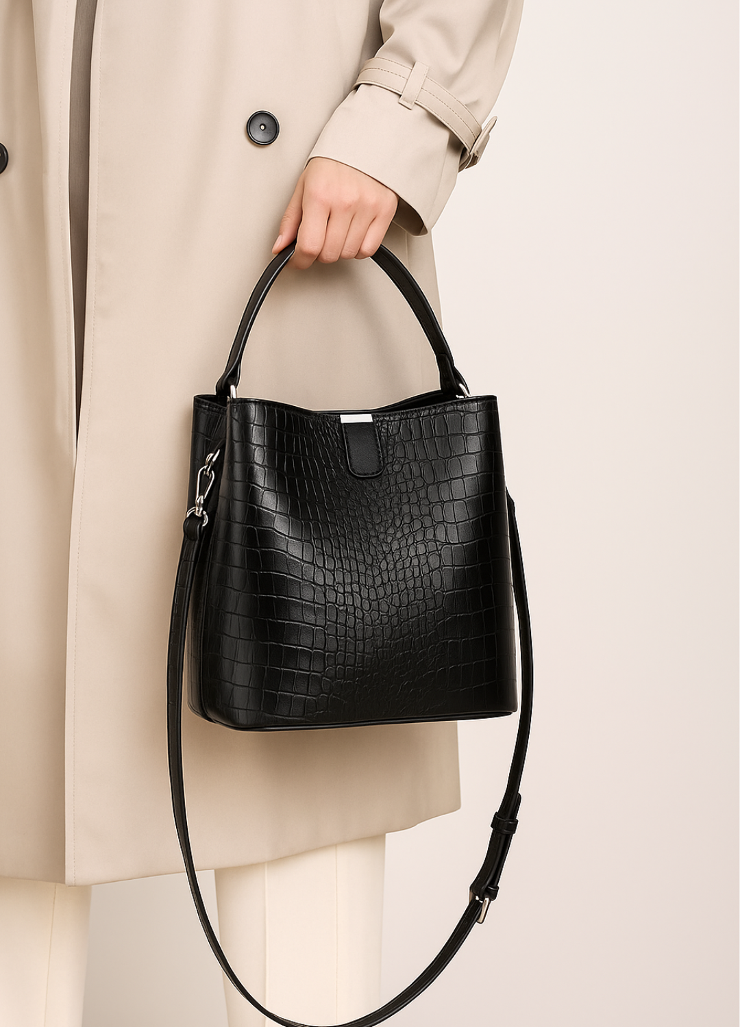 Bolsa Granfina Croco Luxe - FRETE GRÁTIS