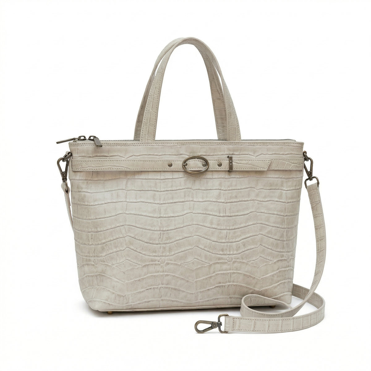 Bolsa Granfina Croco Royale - COURO LEGITIMO + FRETE GRÁTIS