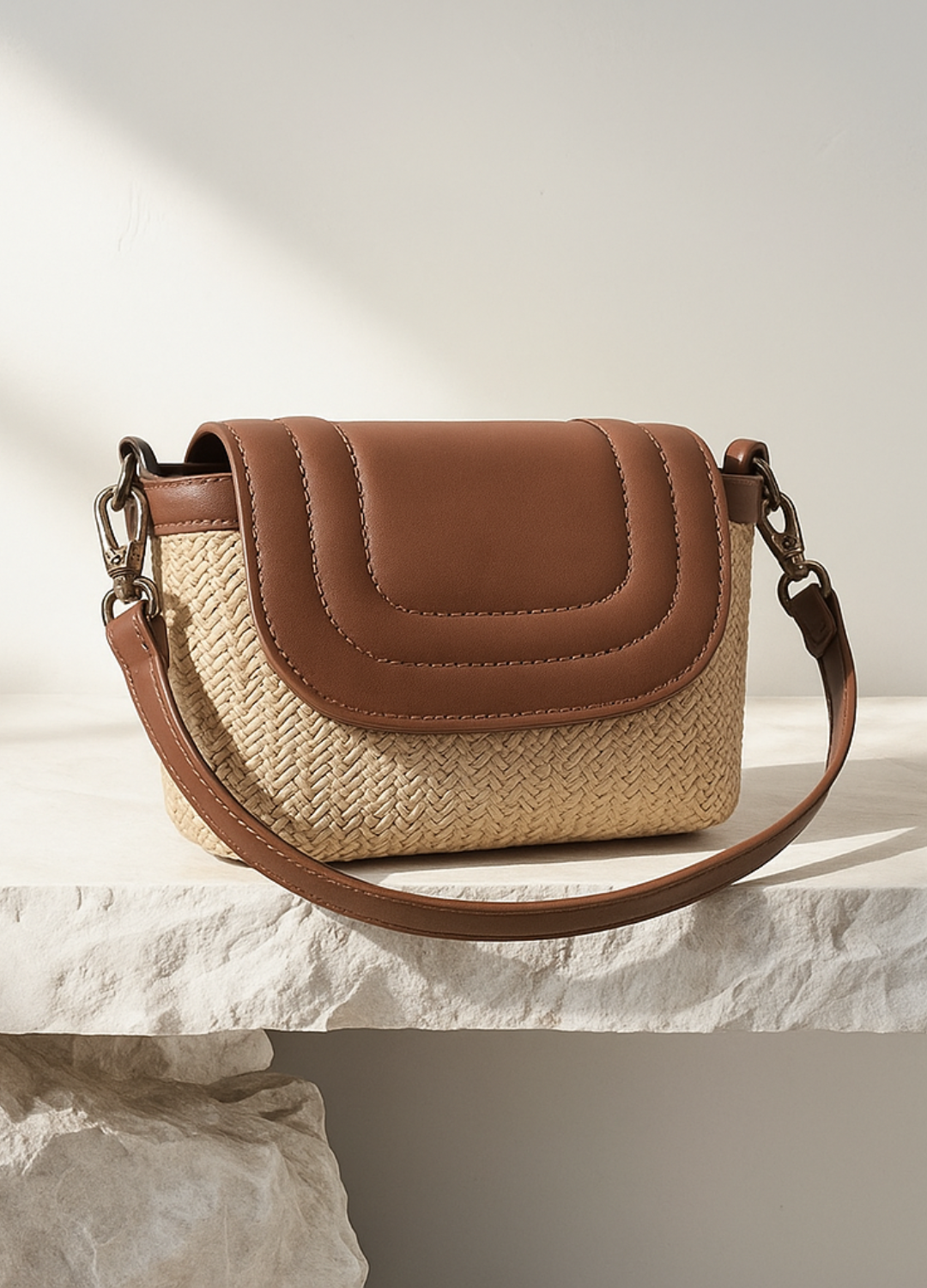 Bolsa Boho Chic Palha Natural - FRETE GRÁTIS