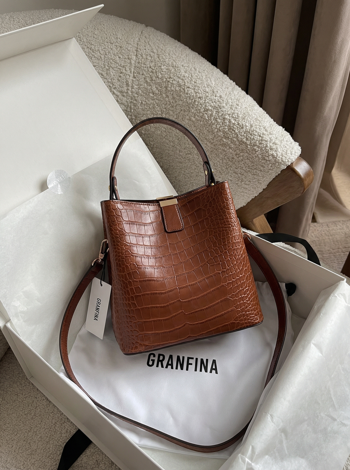 Bolsa Granfina Croco Luxe - FRETE GRÁTIS + GARANTIA 1 ANO